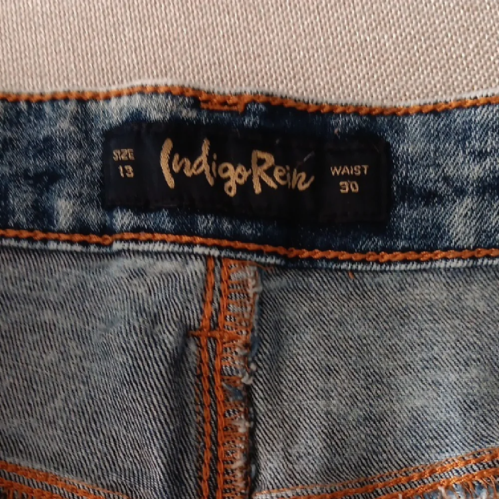 Indigo Rein Blue Distressed Jean Shorts